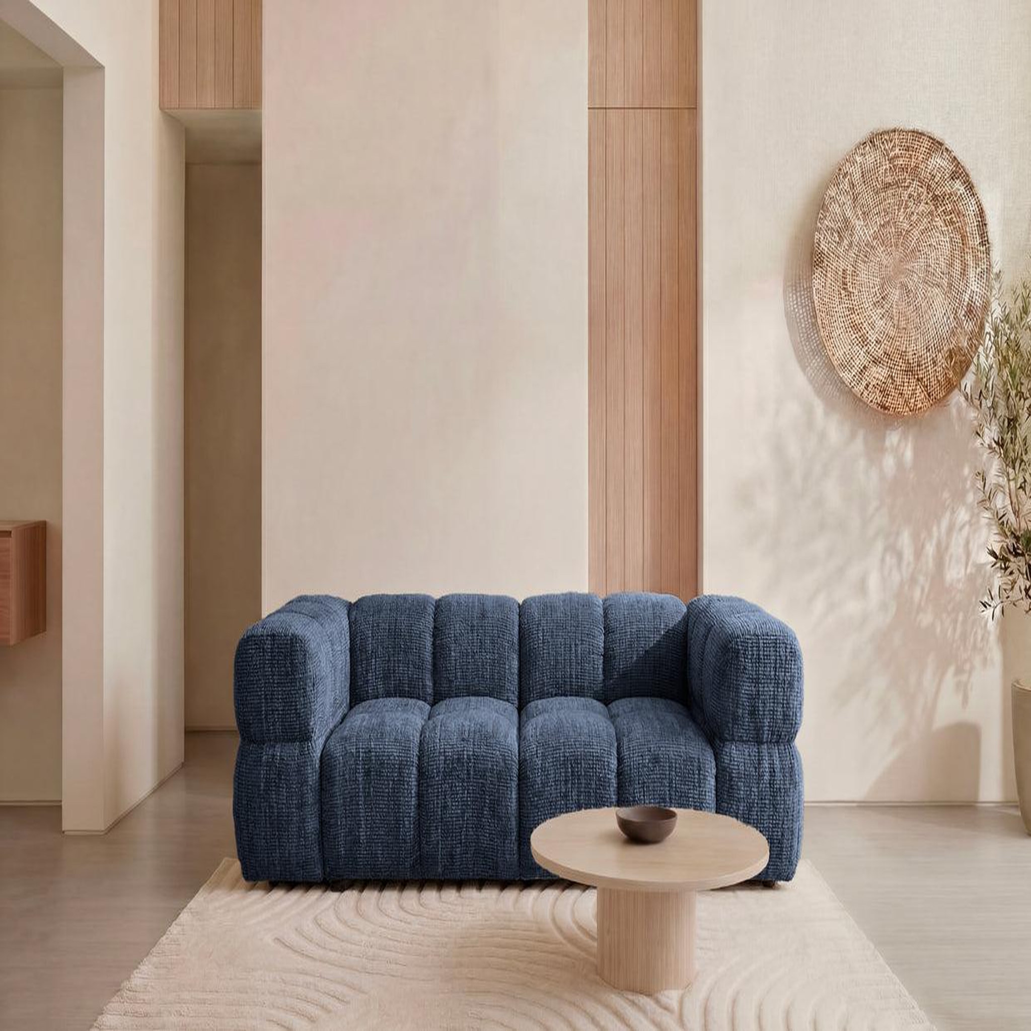 Voir la diapositive 3 : CASANOVA PARIS Gustave - canapé droit tissu chenille 2 places