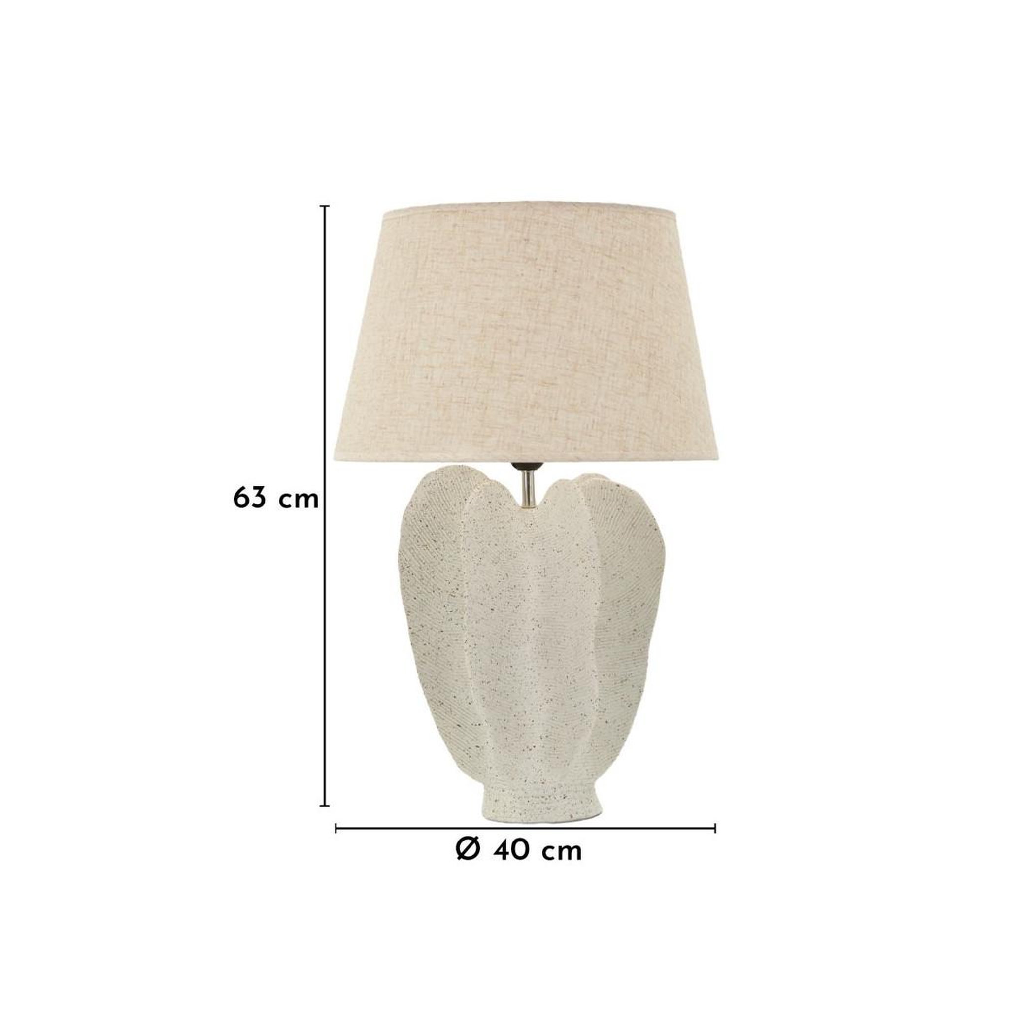 Voir la diapositive 5 : Paris Prix Lampe design moucheté  ester  63cm ivoire
