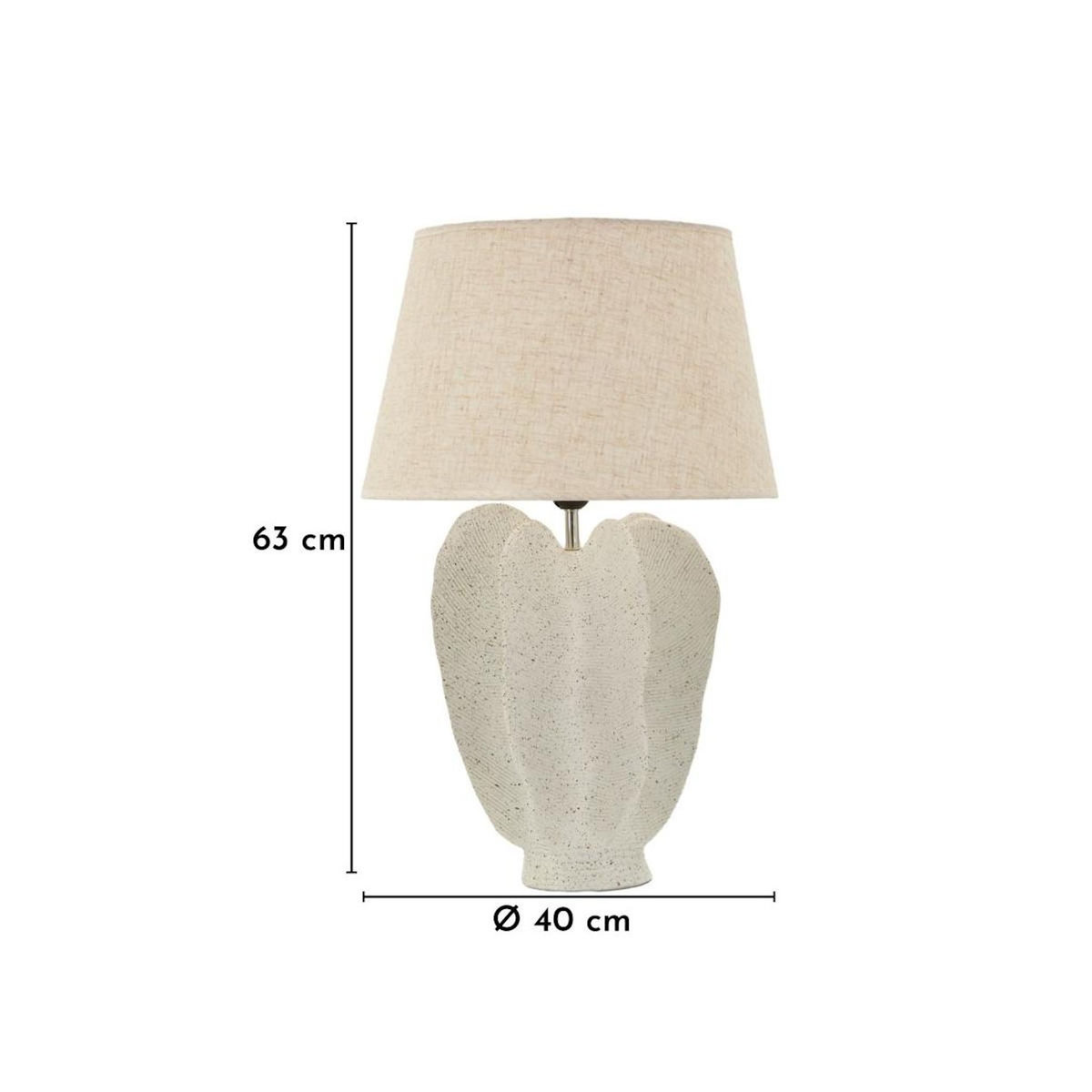 Paris Prix Lampe Design Moucheté  Ester  63cm Ivoire