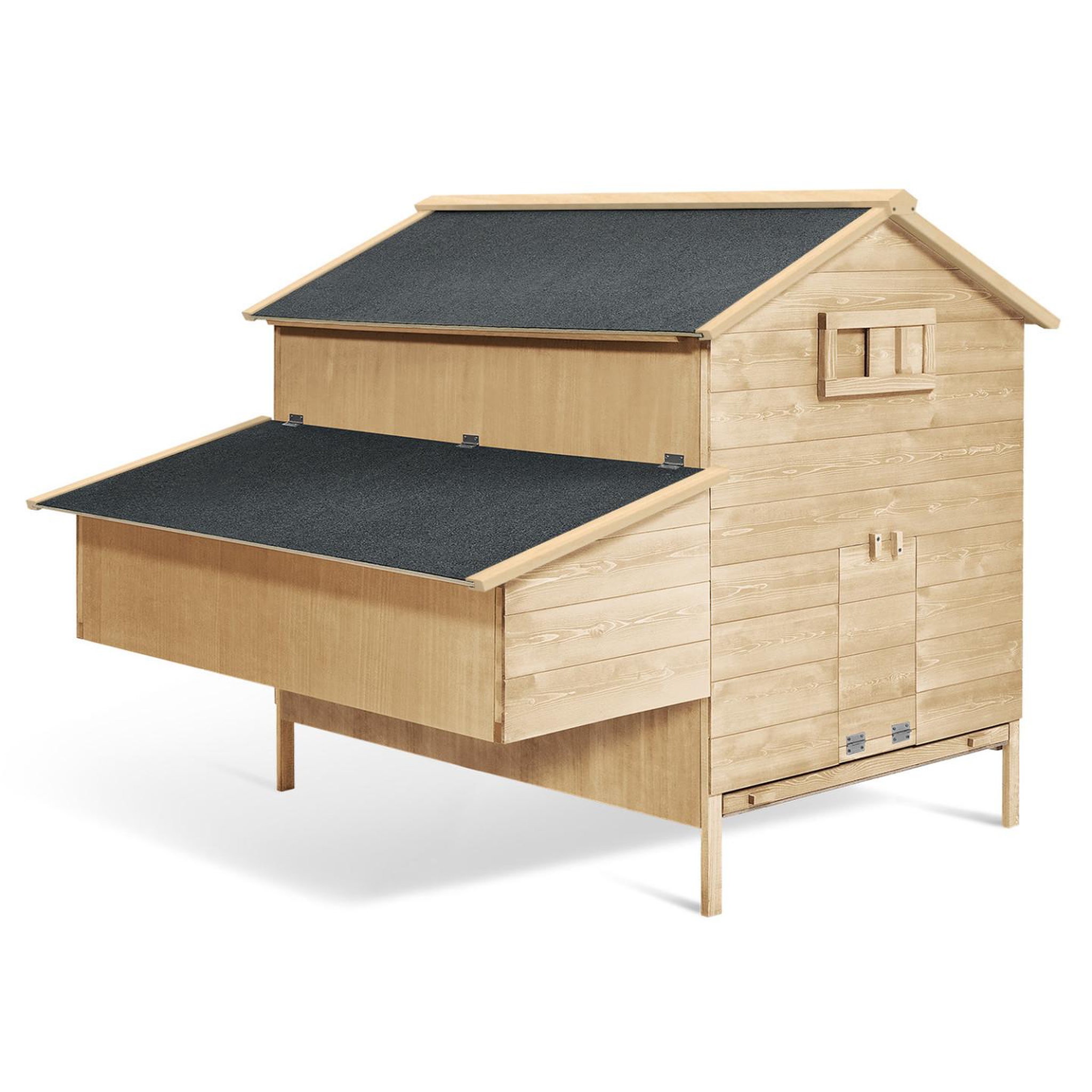 ID MARKET Poulailler clapier en bois xxl avec pondoir et tiroir à déjections 6 poules