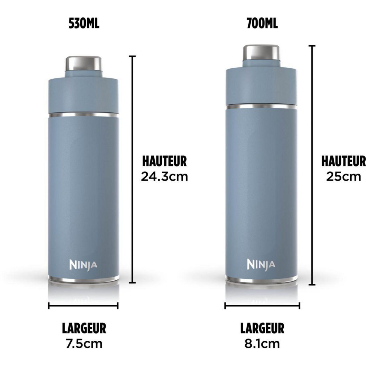 NINJA Bouteille isotherme Thirsti 530ml Travel Bottle Denim Blue