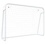 Voir la diapositive 2 : VIDAXL But de football et filet blanc 214x75x152 cm acier et polyester