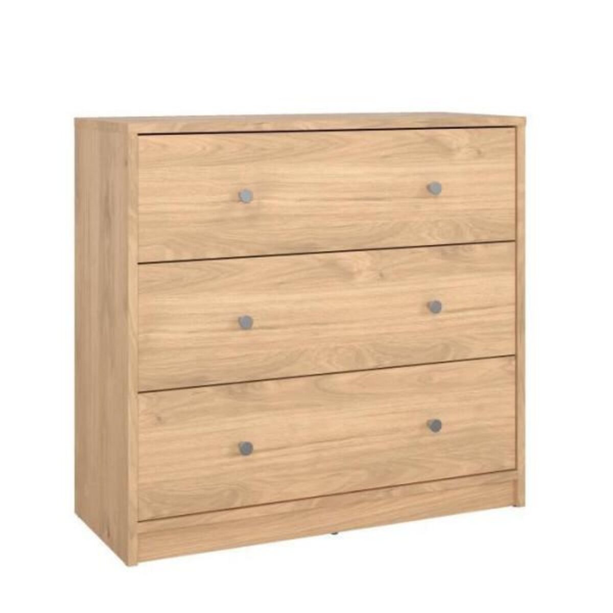 TVILUM Commode OREGON 3 Tiroirs - Décor chene - L 72 x P 30 x H 68 cm