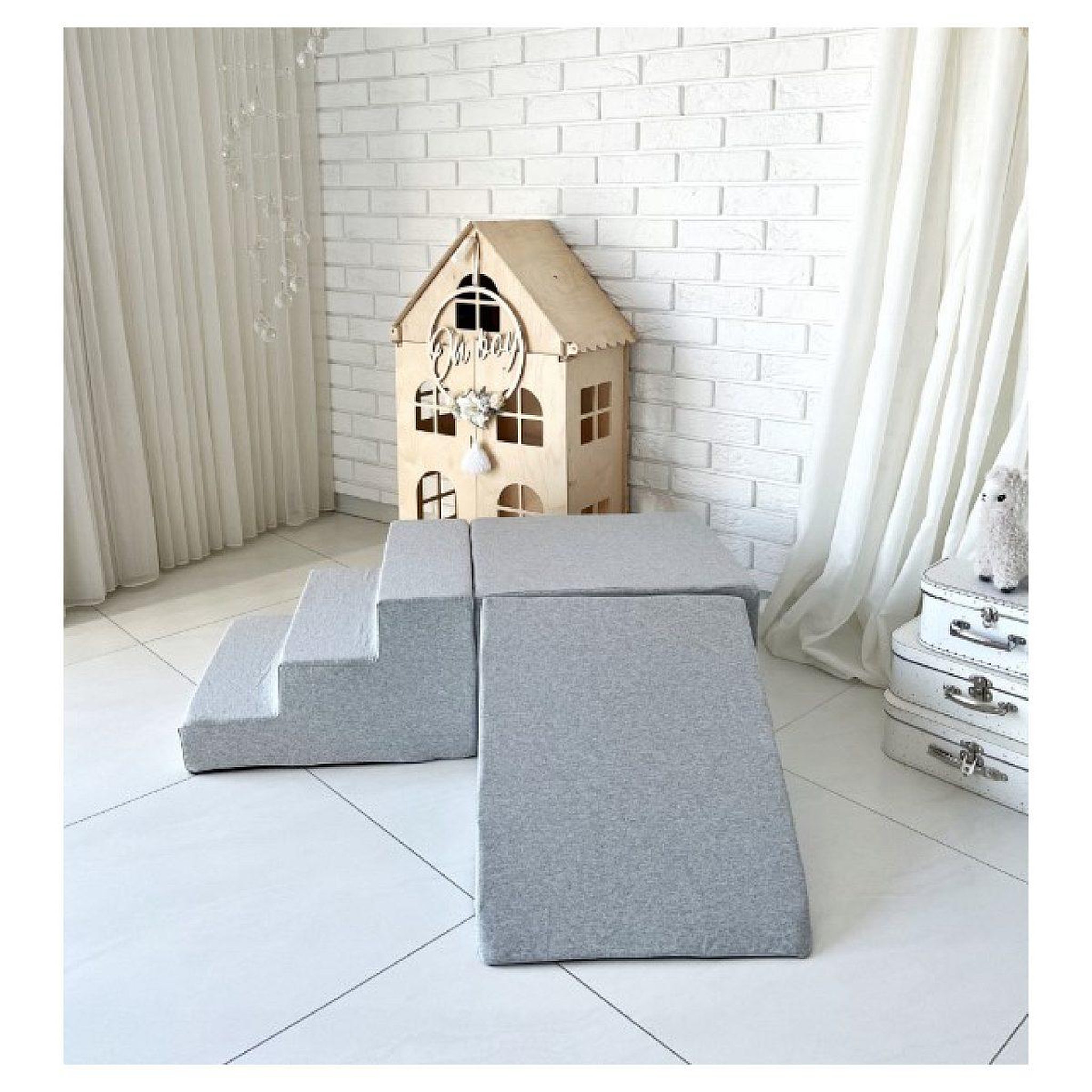 Voir la diapositive 2 : MONIO FOR KIDS Jeu en mousse - 3 éléments gris clair