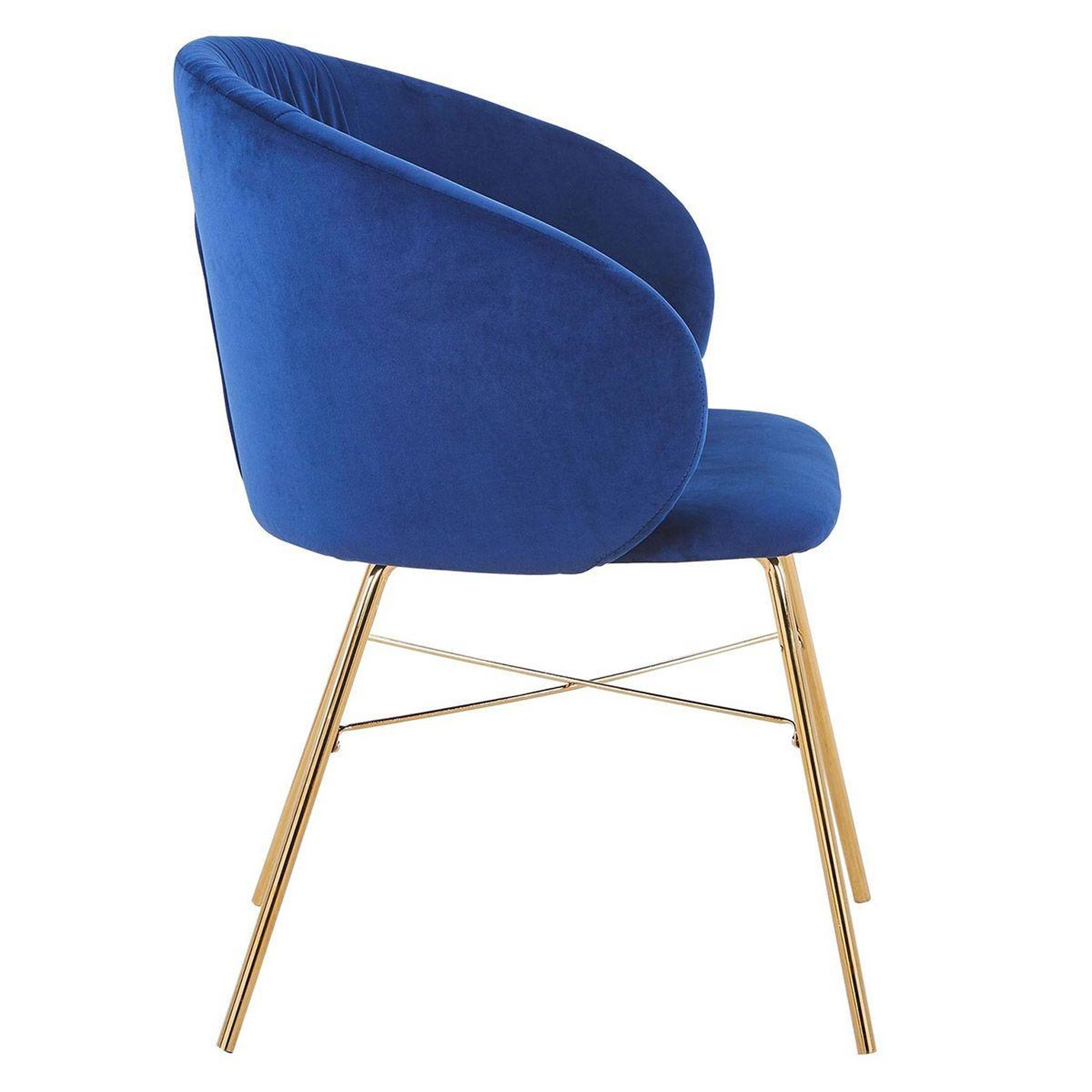 Voir la diapositive 3 : Paris Prix Chaise design en velours  kanye  80cm bleu