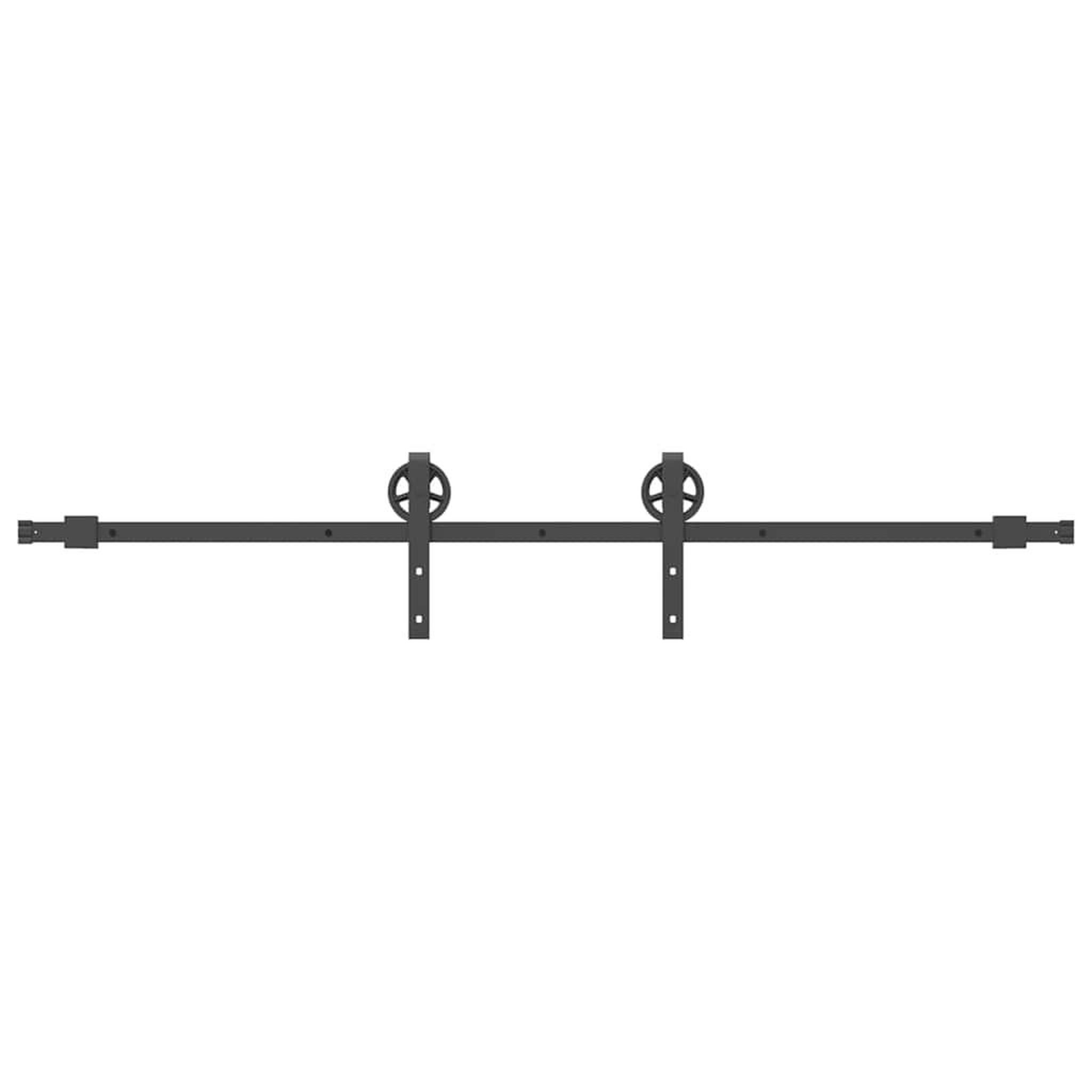 Voir la diapositive 2 : VIDAXL Kit de quincaillerie de porte coulissante 200 cm Acier Noir