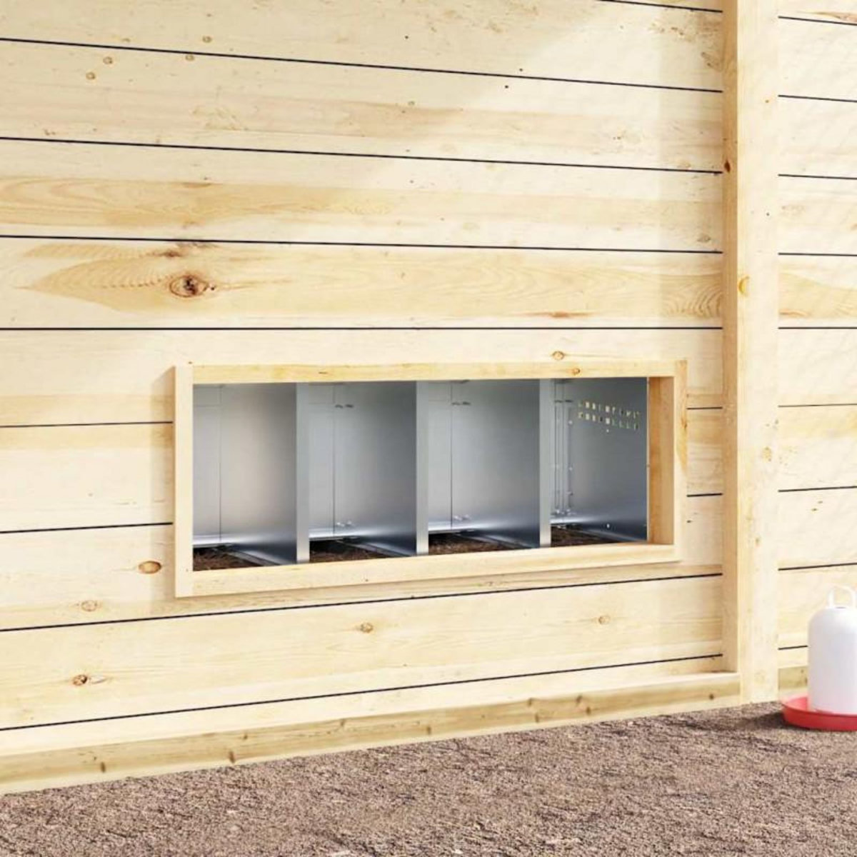 VIDAXL Nichoir à poules4 compartiments avec pieds en acier galvanisé