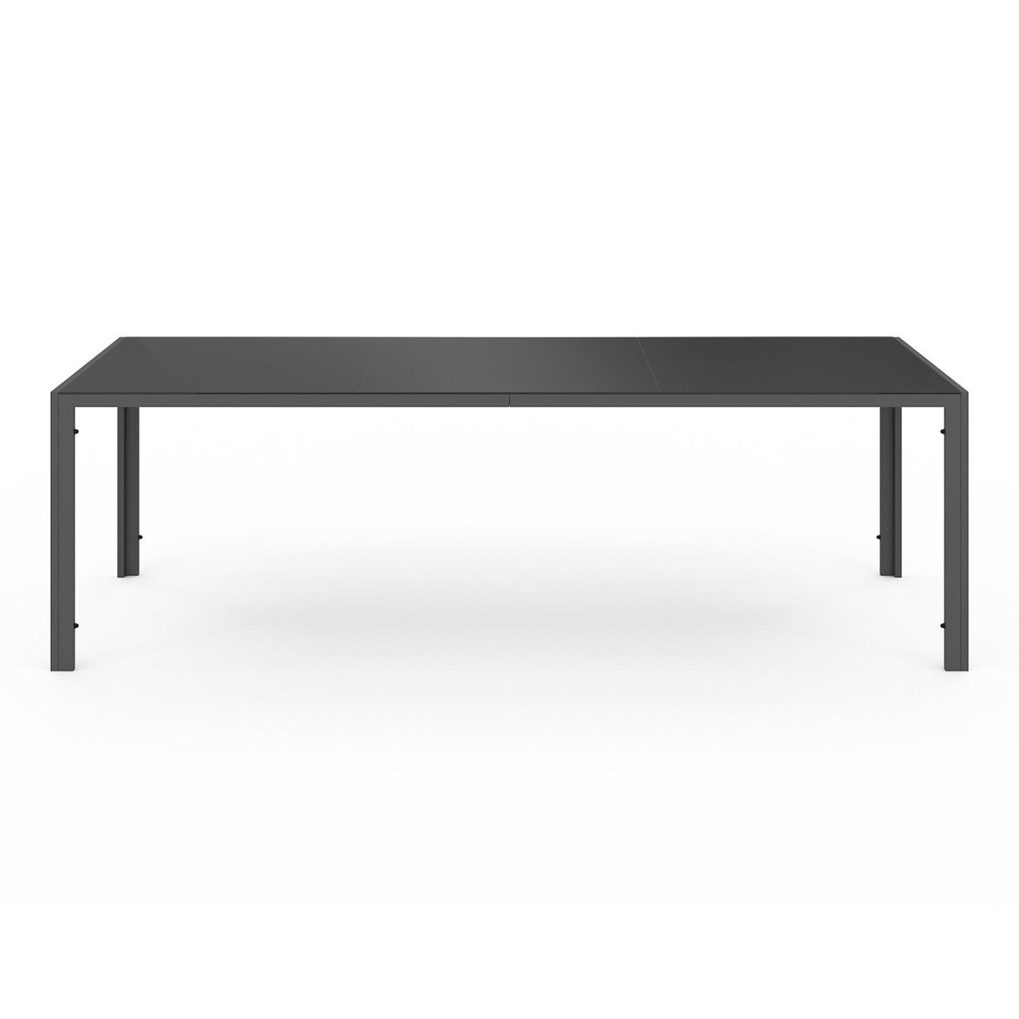 Voir la diapositive 3 : ID MARKET Salon de jardin madrid table 240 cm et 10 chaises empilables mix color bleu, gris et noir
