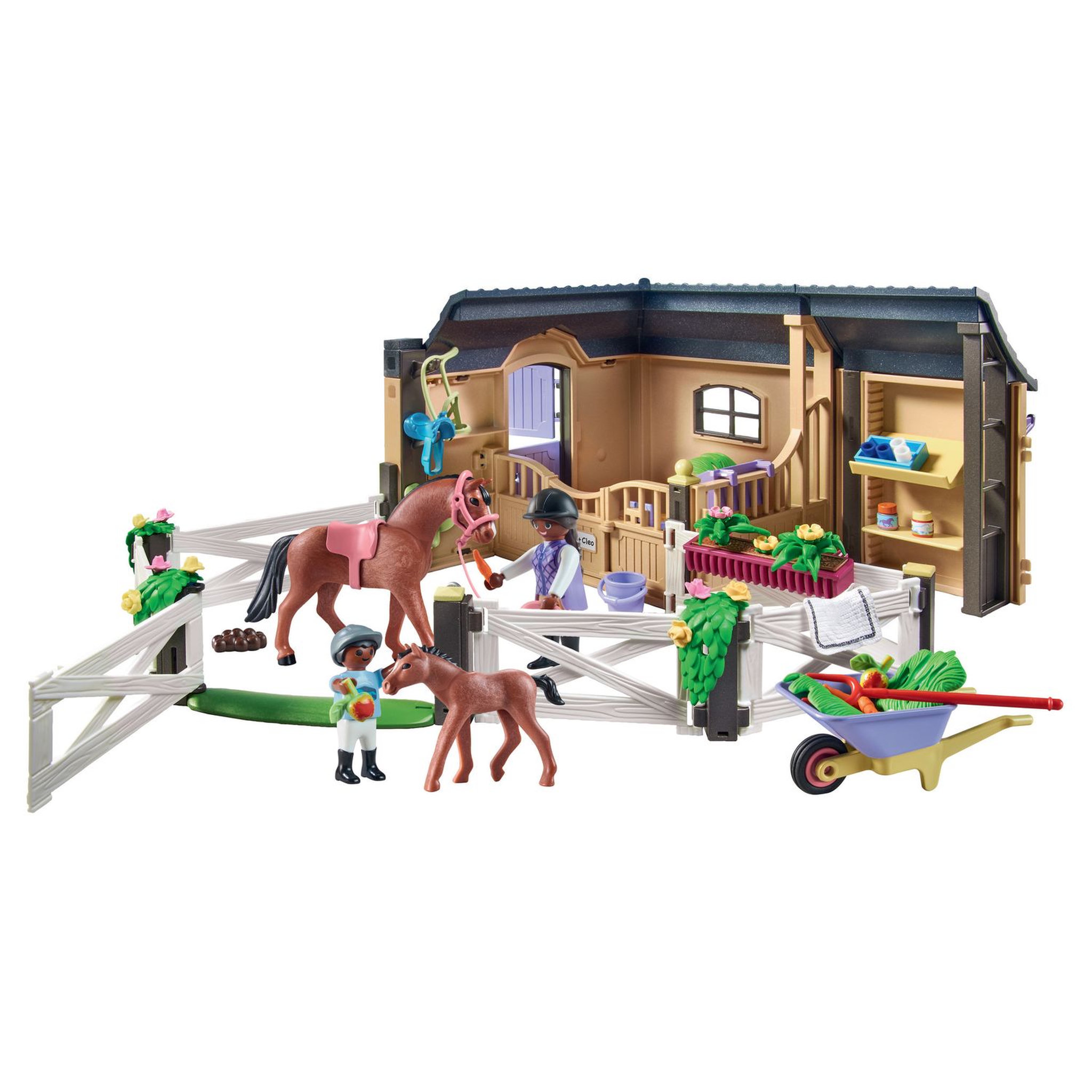 Voir la diapositive 2 : PLAYMOBIL 71238 - Étable carrière chevaux 
