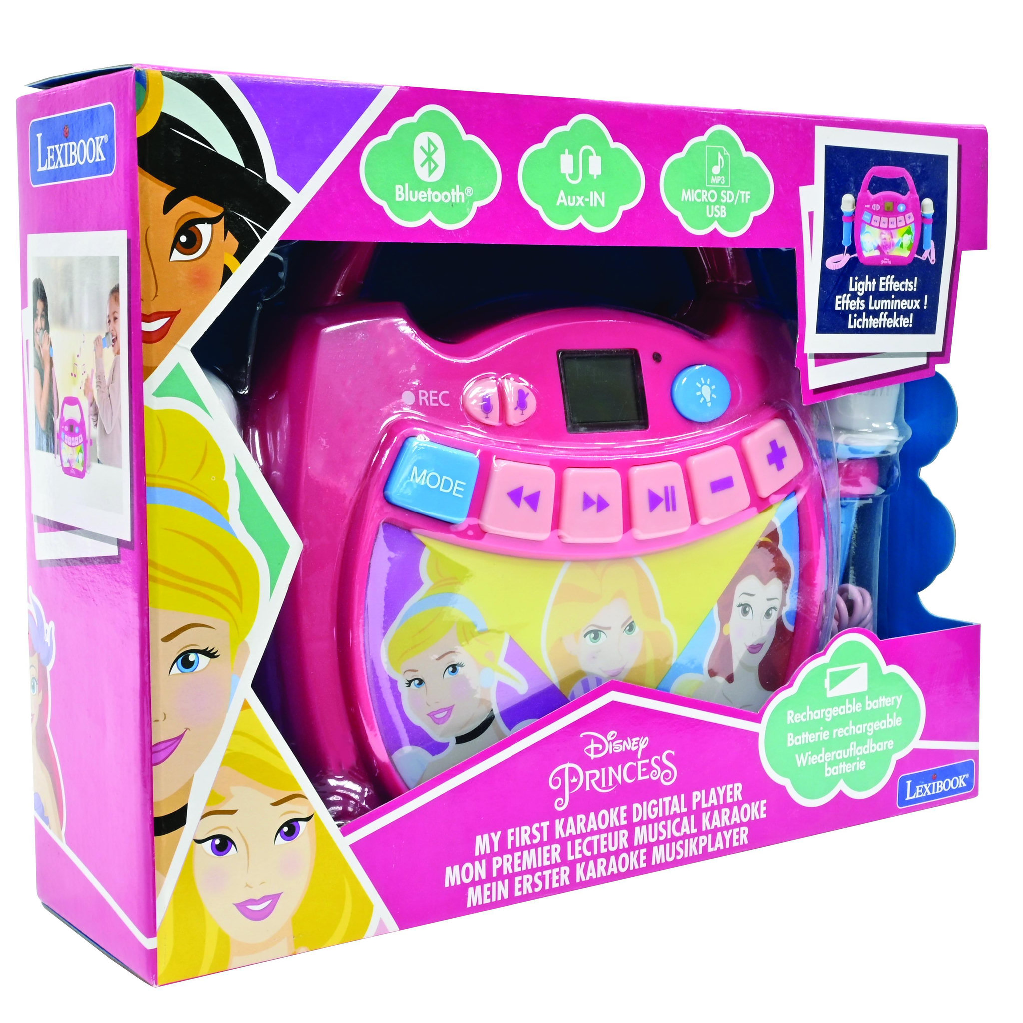 Voir la diapositive 5 : Lexibook Enceinte Bluetooth Disney Princesse avec micros