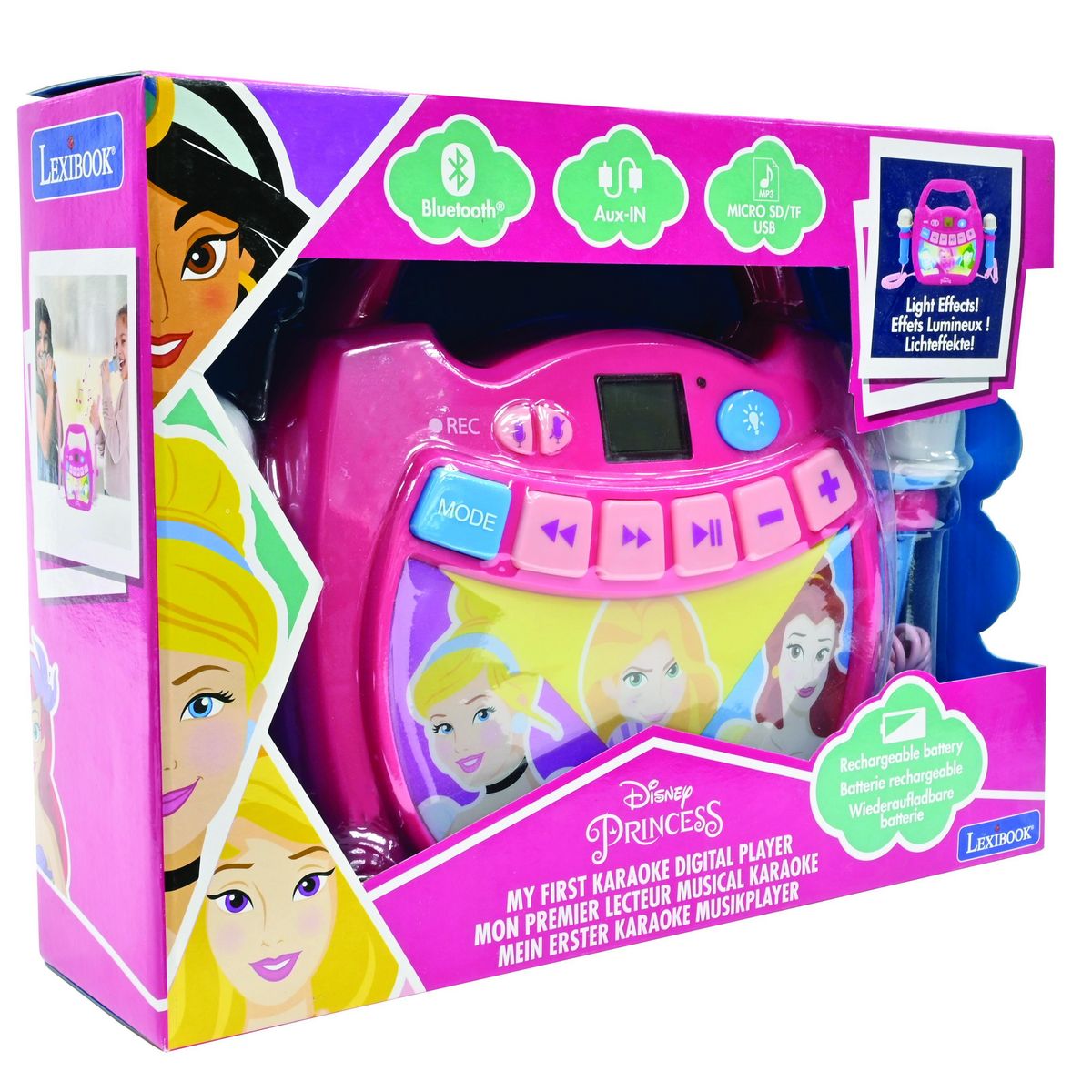 Lexibook Enceinte Bluetooth Disney Princesse avec micros
