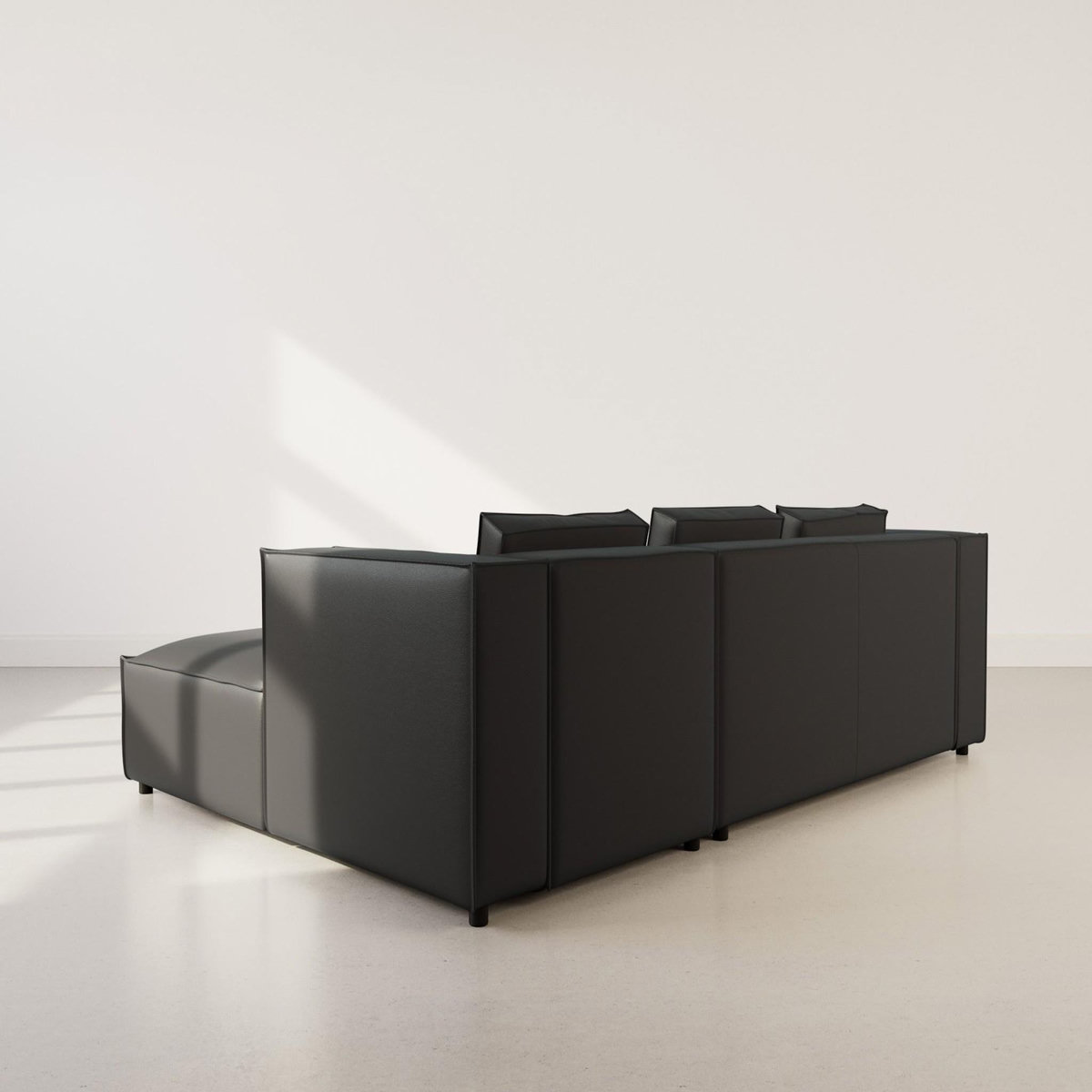 LISA DESIGN Stella - canapé d'angle droit 4 places en simili