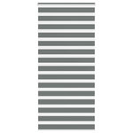 VIDAXL Store zebre gris fonce largeur du tissu 105,9 cm polyester