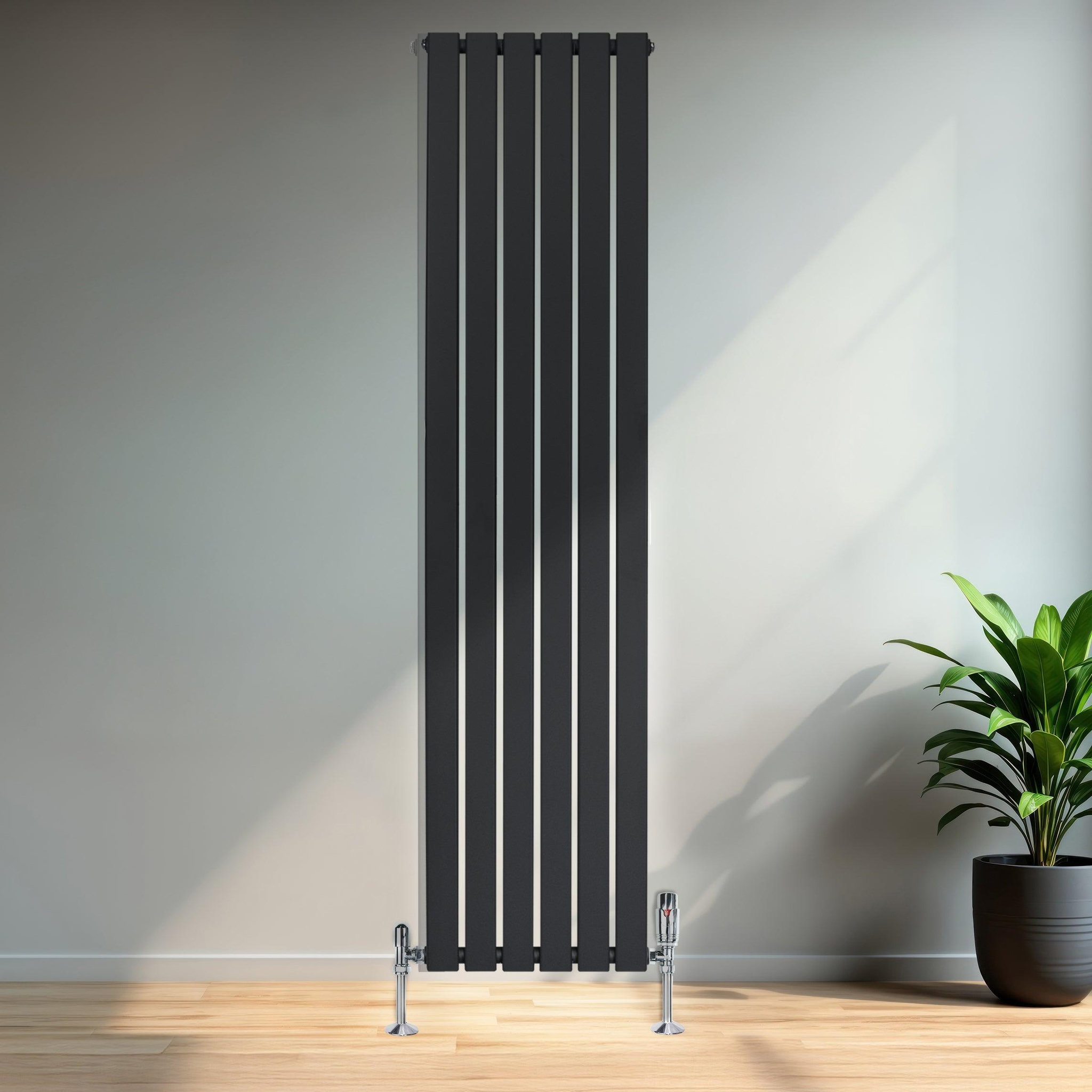 Voir la diapositive 4 : MONSTERSHOP Radiateur plat à 1 panneau & vannes - 1800 x 420 mm