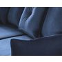Voir la diapositive 4 : BEST MOBILIER Lena - canapé panoramique d'angle gauche 7 places - convertible avec coffre - en velours côtelé