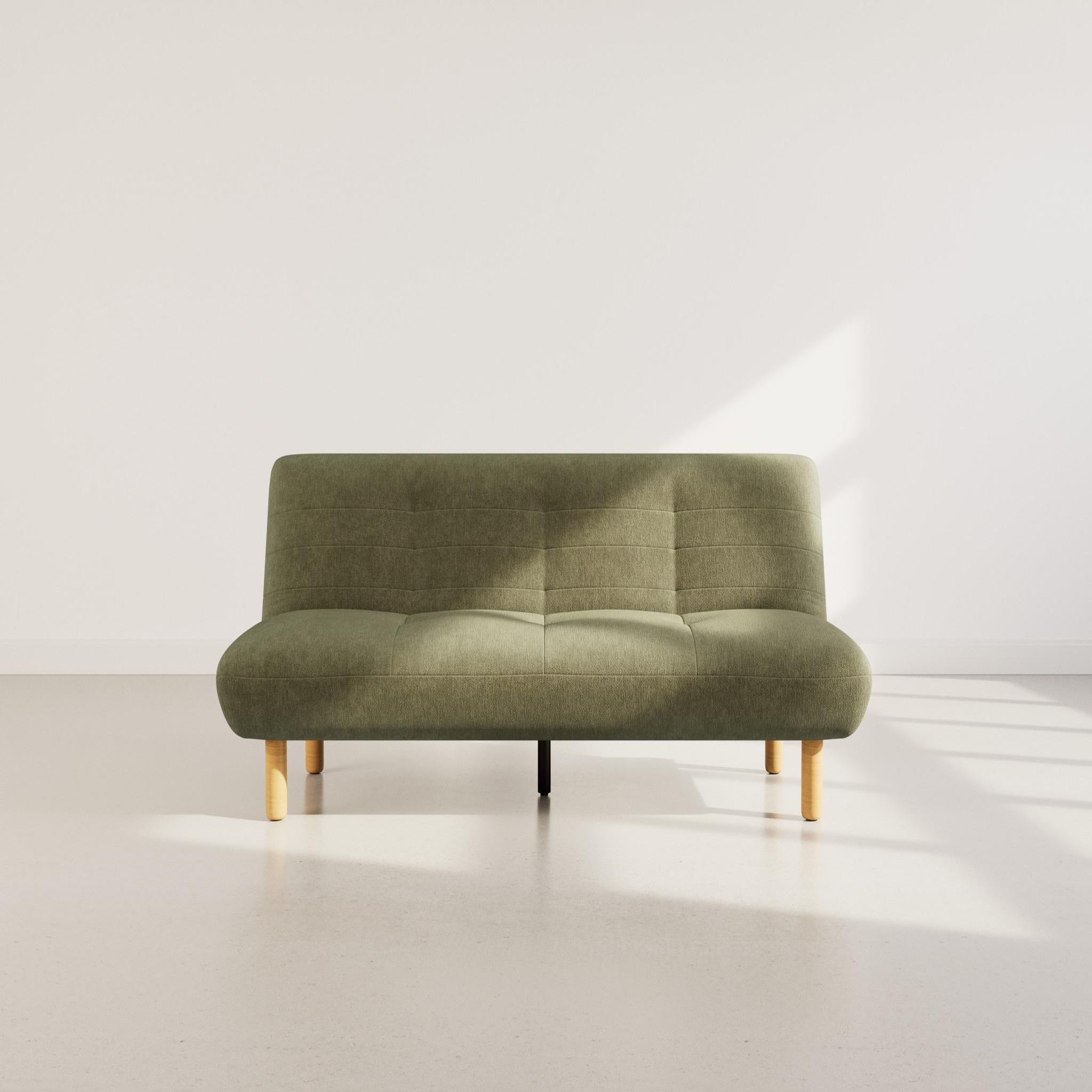 Voir la diapositive 5 : BEST MOBILIER Soan - banquette 2 places convertible clic-clac en velours texturé