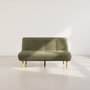 Voir la diapositive 5 : BEST MOBILIER Soan - banquette 2 places convertible clic-clac en velours texturé