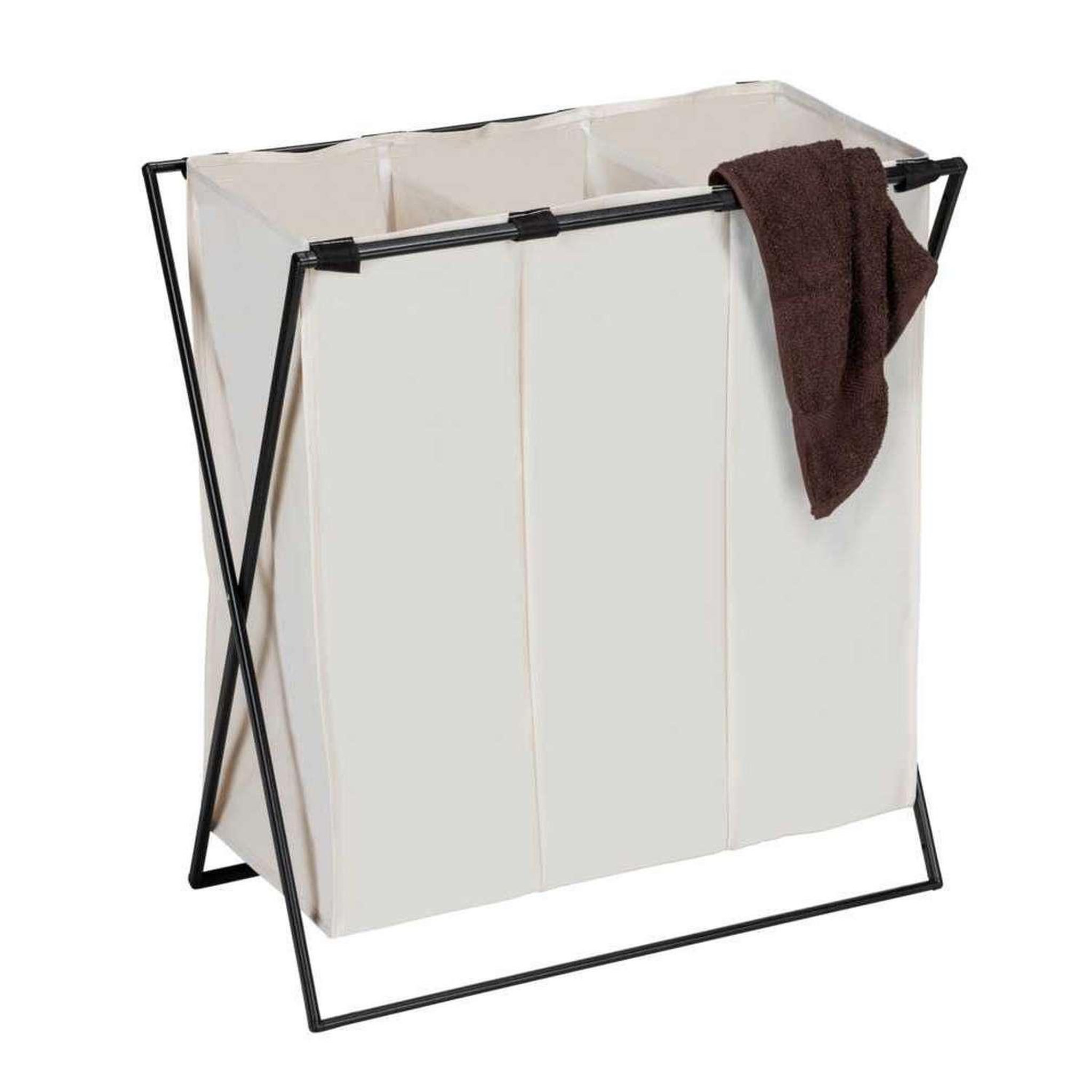 Voir la diapositive 6 : Wenko Panier à linge xl avec 3 compartiments