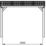 Voir la diapositive 4 : Forest Style Carport toit plat - Bois traité autoclave - 16,5 m² - VICTOR MODERN
