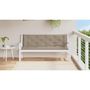 Voir la diapositive 3 : VIDAXL Coussin de banc de jardin taupe 150x(50+50)x7 cm tissu oxford