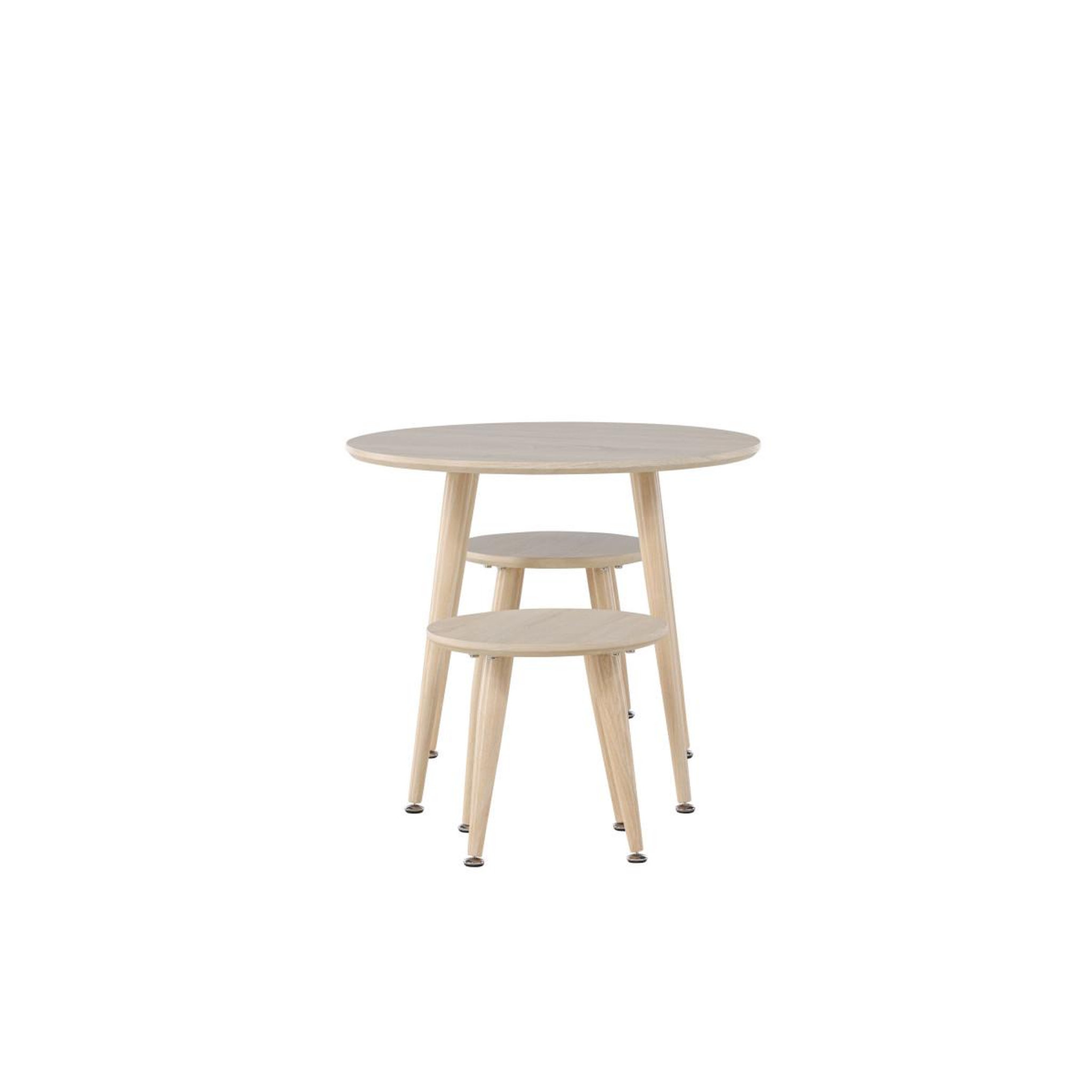 Voir la diapositive 2 : Paris Prix Table & 2 tabourets enfant  kids  60cm naturel