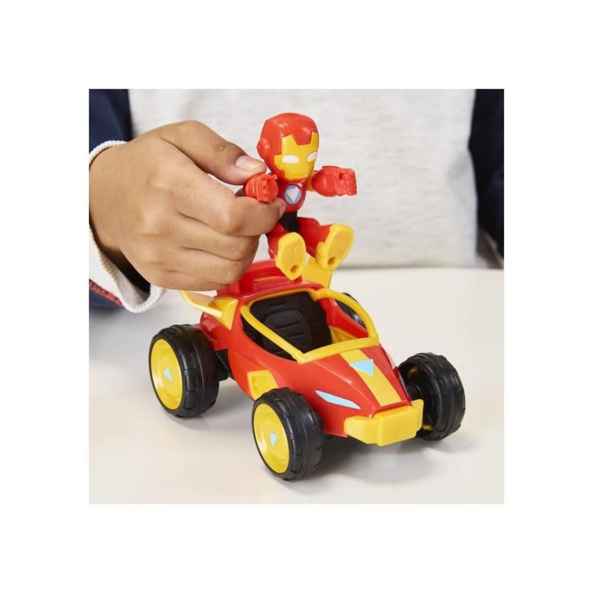 HASBRO Figurine Iron Man et véhicule Bolide Iron Man, Marvel Iron Man and his Awesome Friends, des 3 ans