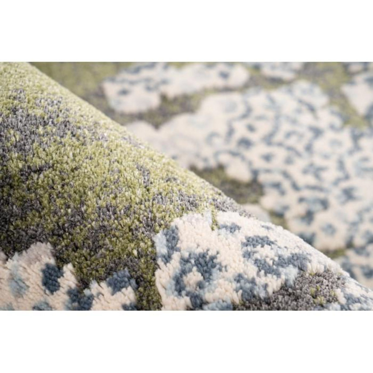 Paris Prix Tapis Imprimé Rétro Délavé  Palace  Gris & Vert