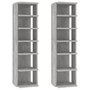Voir la diapositive 2 : VIDAXL Armoires à chaussures 2 pcs Gris béton 27,5x27x102 cm