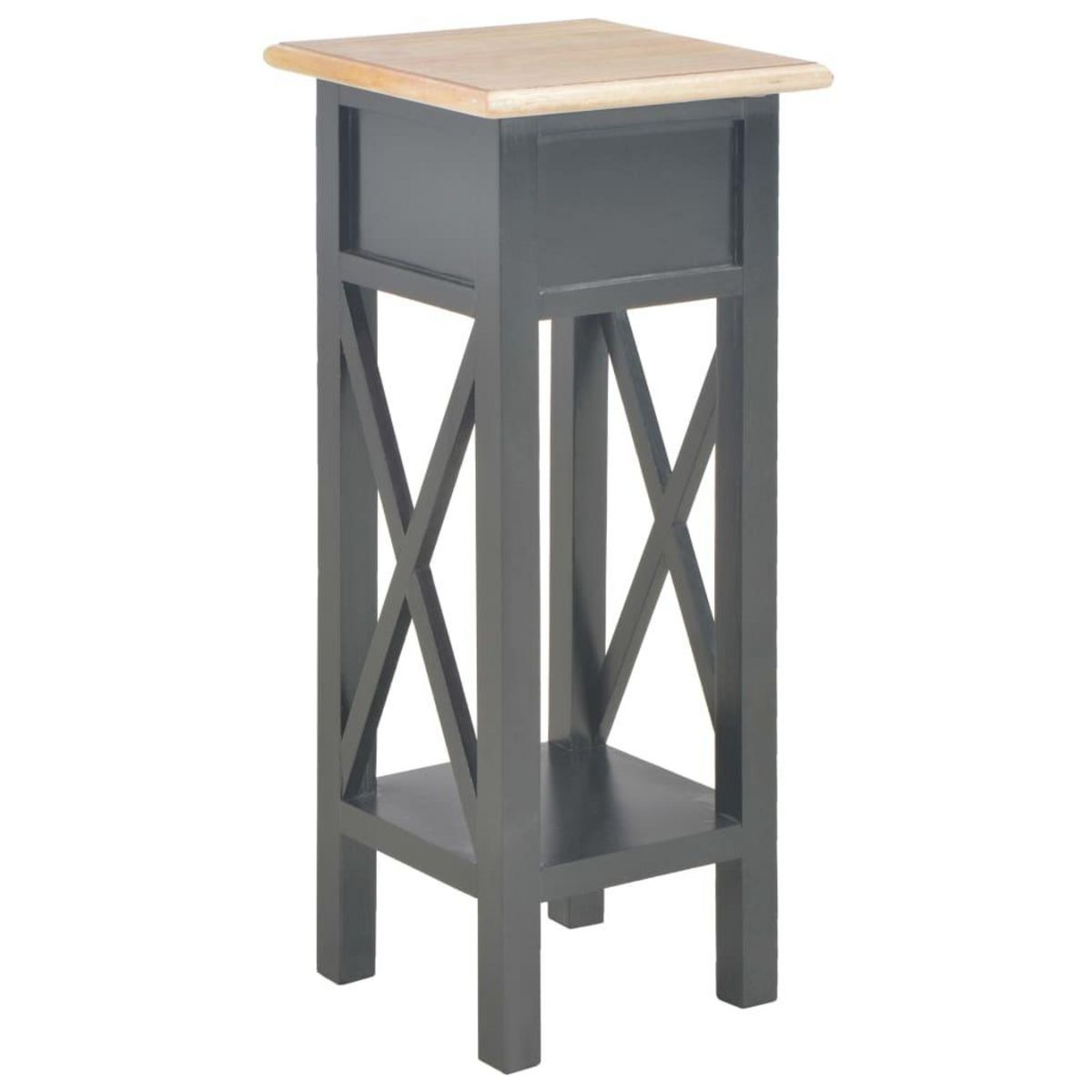 VIDAXL Table d'appoint Noir 27 x 27 x 65,5 cm Bois