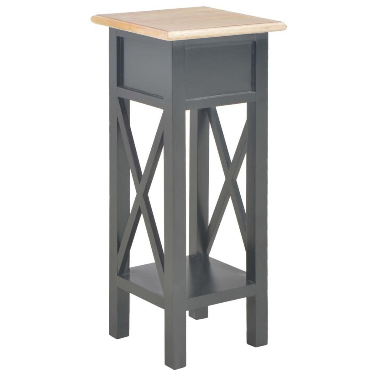 VIDAXL Table d'appoint Noir 27 x 27 x 65,5 cm Bois