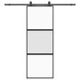 Voir la diapositive 2 : VIDAXL Porte coulissante kit quincaillerie noir 76x205 cm verre trempe