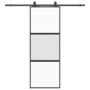 Voir la diapositive 2 : VIDAXL Porte coulissante kit quincaillerie noir 76x205 cm verre trempe