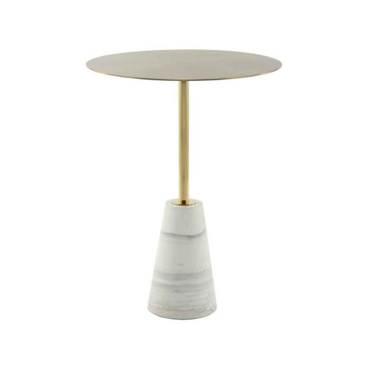Paris Prix Table d'Appoint Design  Rocio  53cm Blanc & Or