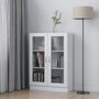 Voir la diapositive 1 : VIDAXL Armoire a vitrine Blanc 82,5x30,5x115 cm Bois d'ingenierie