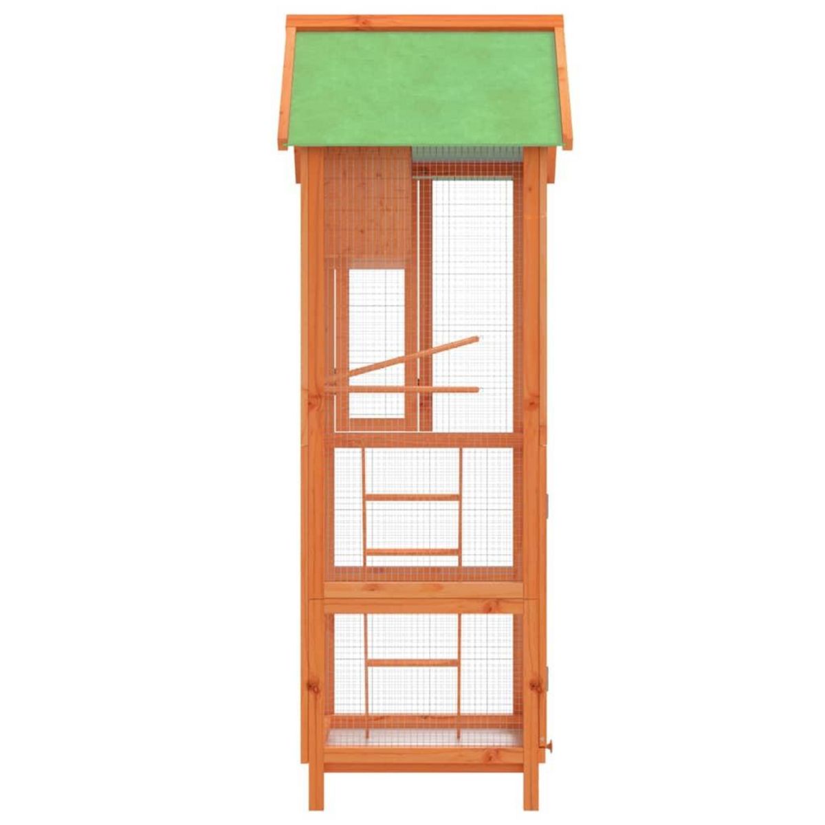 VIDAXL Maison a oiseaux marron 60x58,5x160 cm bois massif de pin