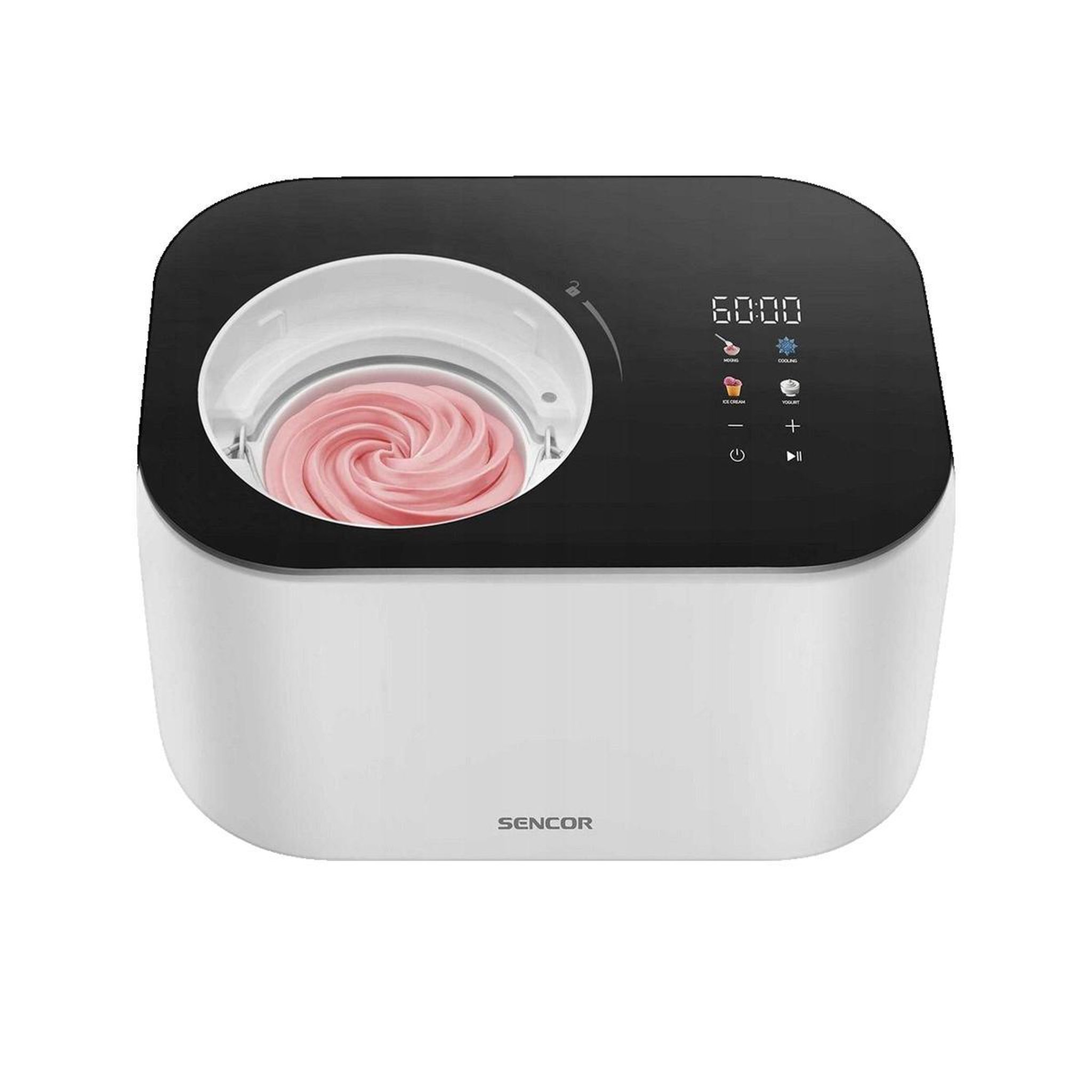 Voir la diapositive 3 : SENCO SORBETIÈRE Sencor 8590669383658 blanche avec écran LED et capacité 1 litre