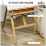 Voir la diapositive 5 : VINSETTO Chevalet d'artiste sur pied inclinaison et hauteur réglable dim. 65L x 110l x 180-235H cm bois de hêtre clair