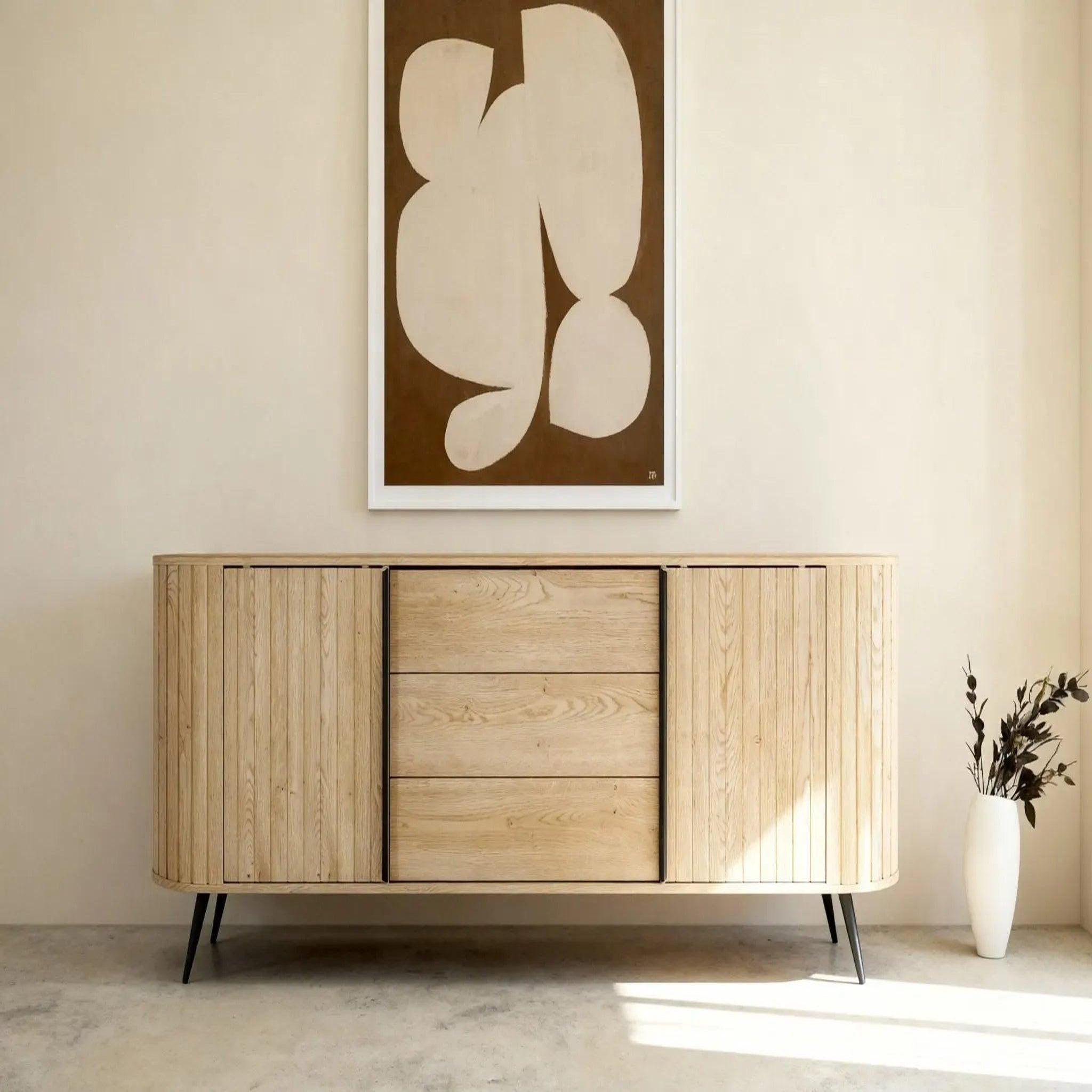 Voir la diapositive 2 : CASANOVA PARIS LEIA - Buffet en chêne cremona 196cm