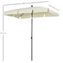Voir la diapositive 3 : OUTSUNNY Parasol rectangulaire inclinable alu acier polyester haute densité diamètre 2 m beige clair