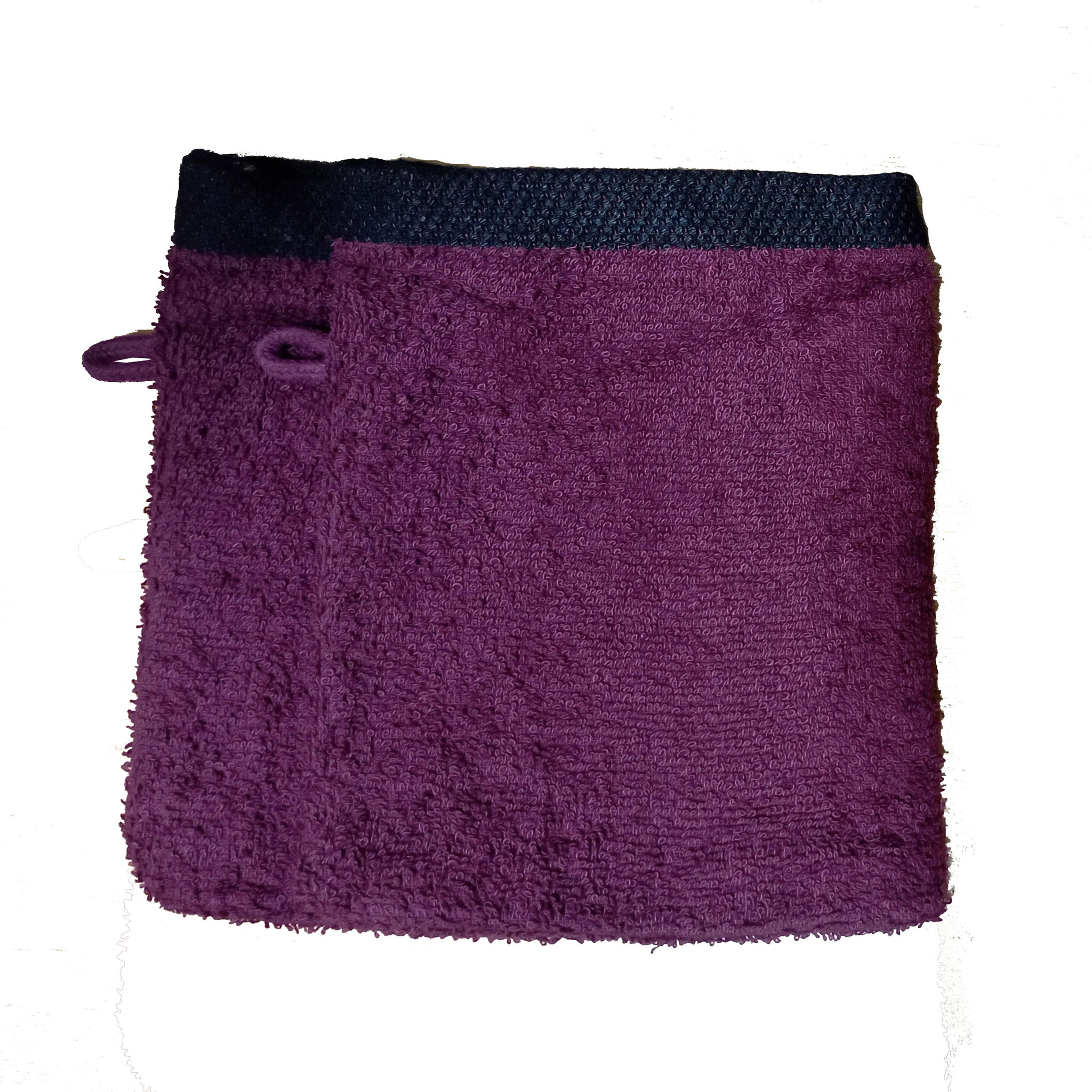Voir la diapositive 1 : ACTUEL Lot de 2 gants de toilette uni en  coton 450GSM
