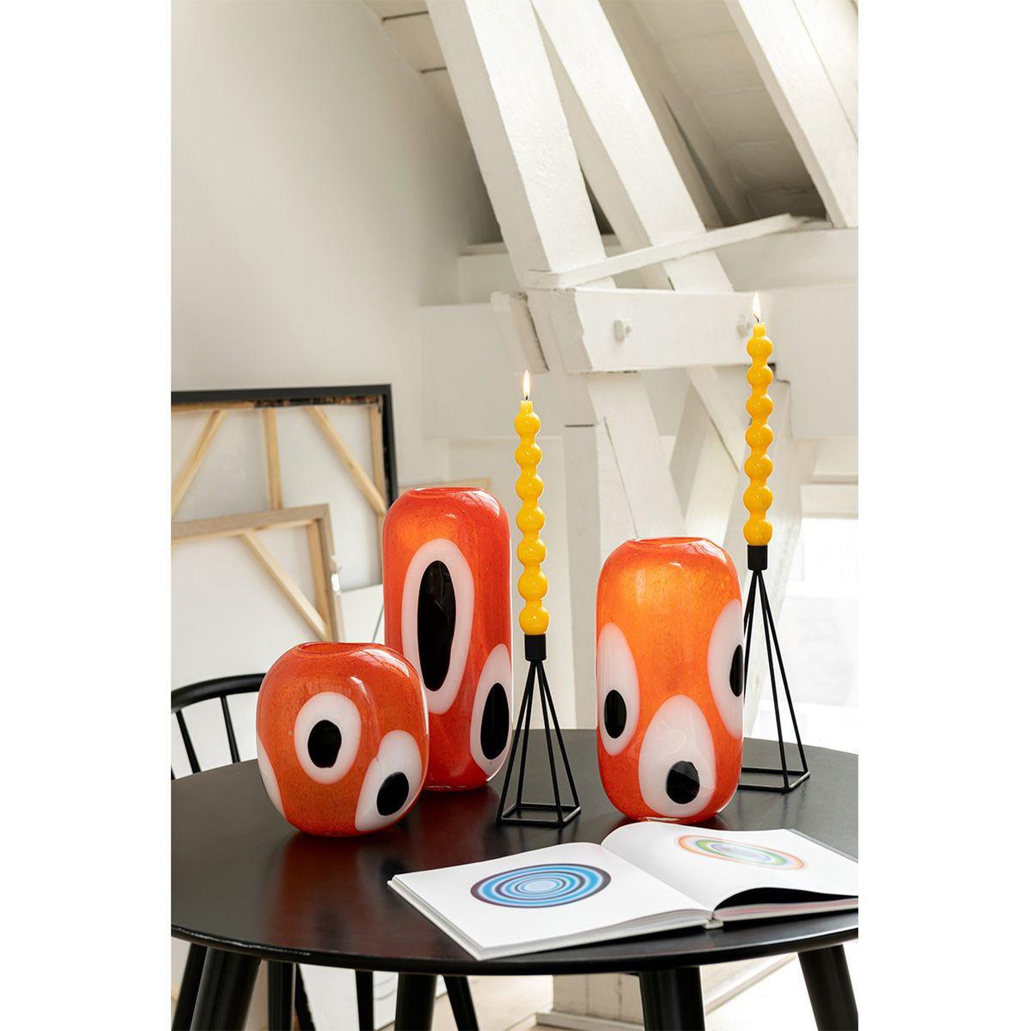Voir la diapositive 6 : J-LINE Lot de 3 chandeliers design  désiré  38cm noir