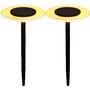 Voir la diapositive 1 : Lumisky 2 balises solaires à piquer UFO Noir Acier H35cm