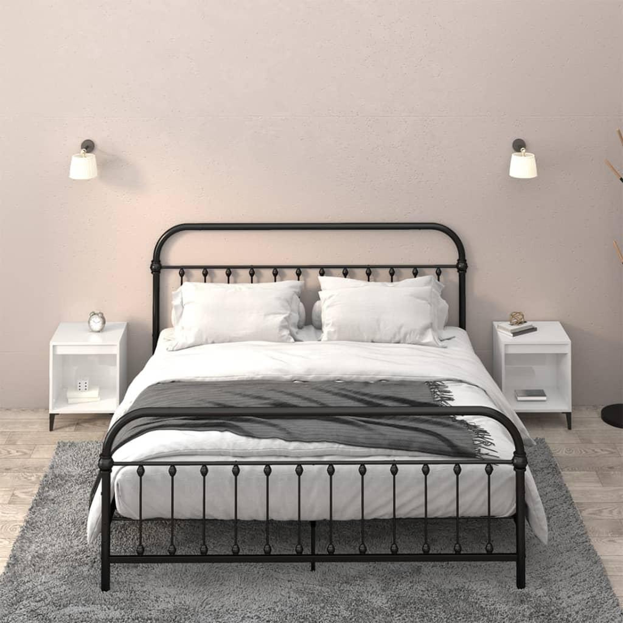 Voir la diapositive 1 : VIDAXL Tables de chevet 2 pcs Blanc brillant 40x35x50 cm