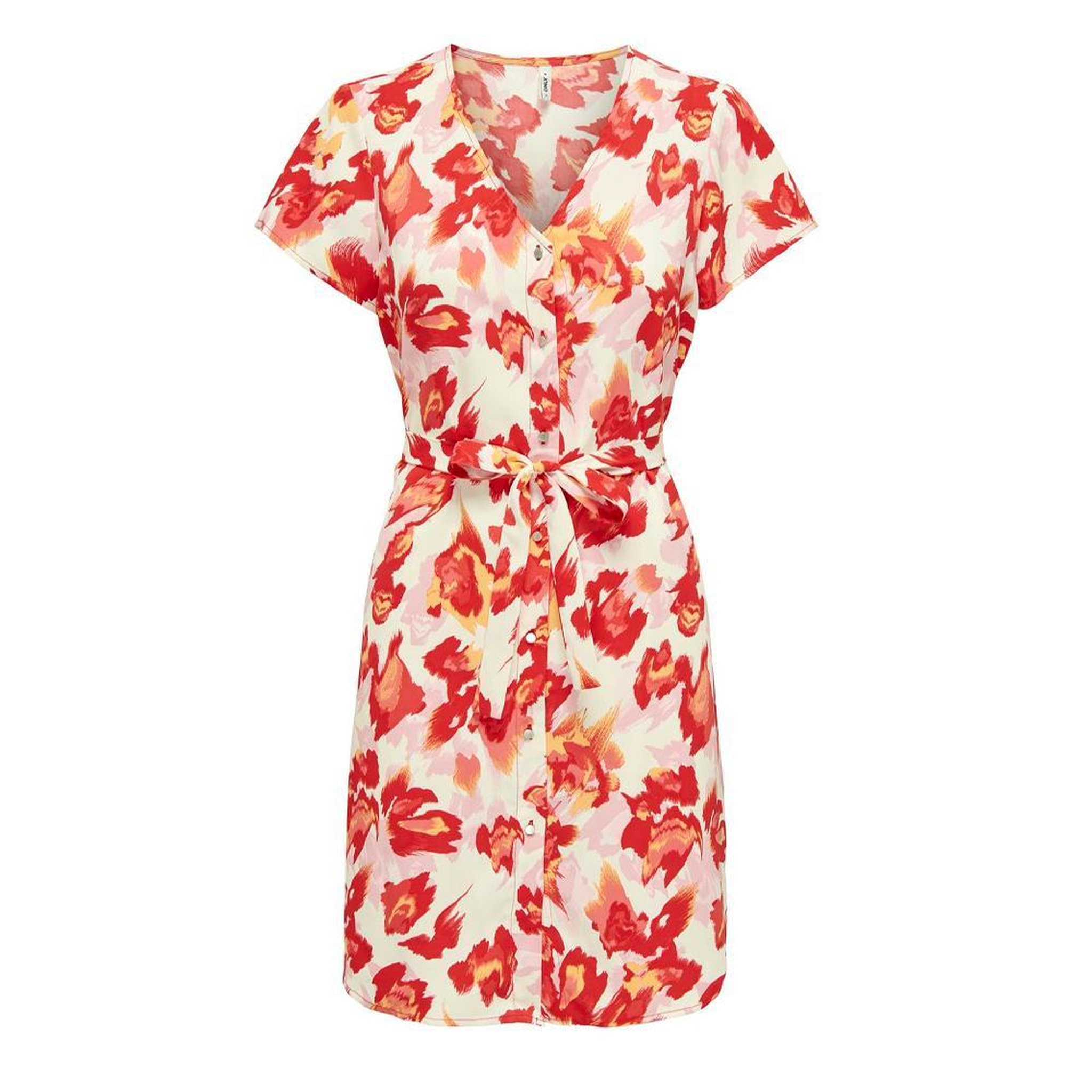 Only Robe Rouge/ Femme Only Button. Coloris disponibles : Blanc
