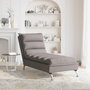 Voir la diapositive 3 : VIDAXL Chaise longue avec coussins taupe tissu