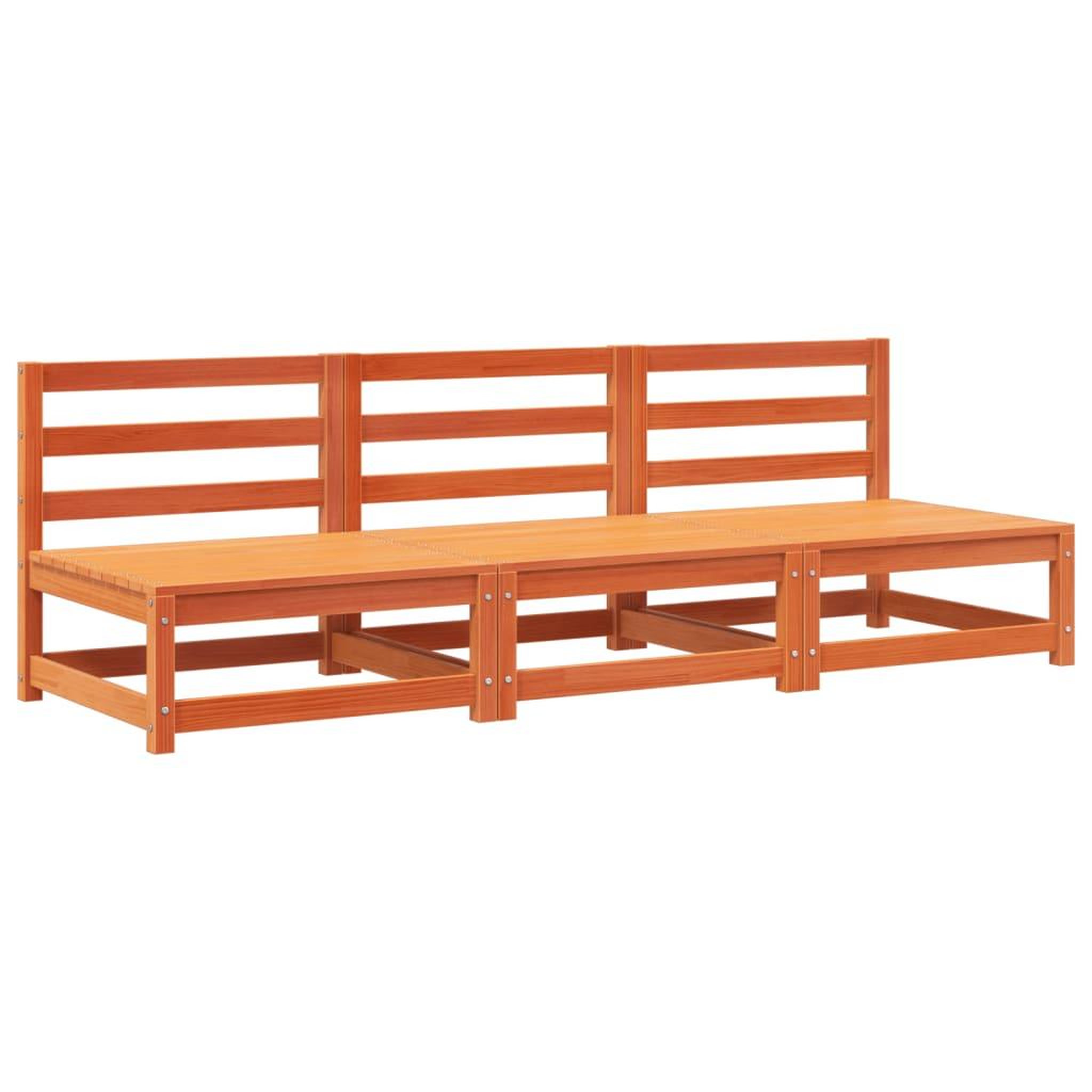 Voir la diapositive 2 : VIDAXL Canapes de jardin cire marron 2 pcs bois de pin massif