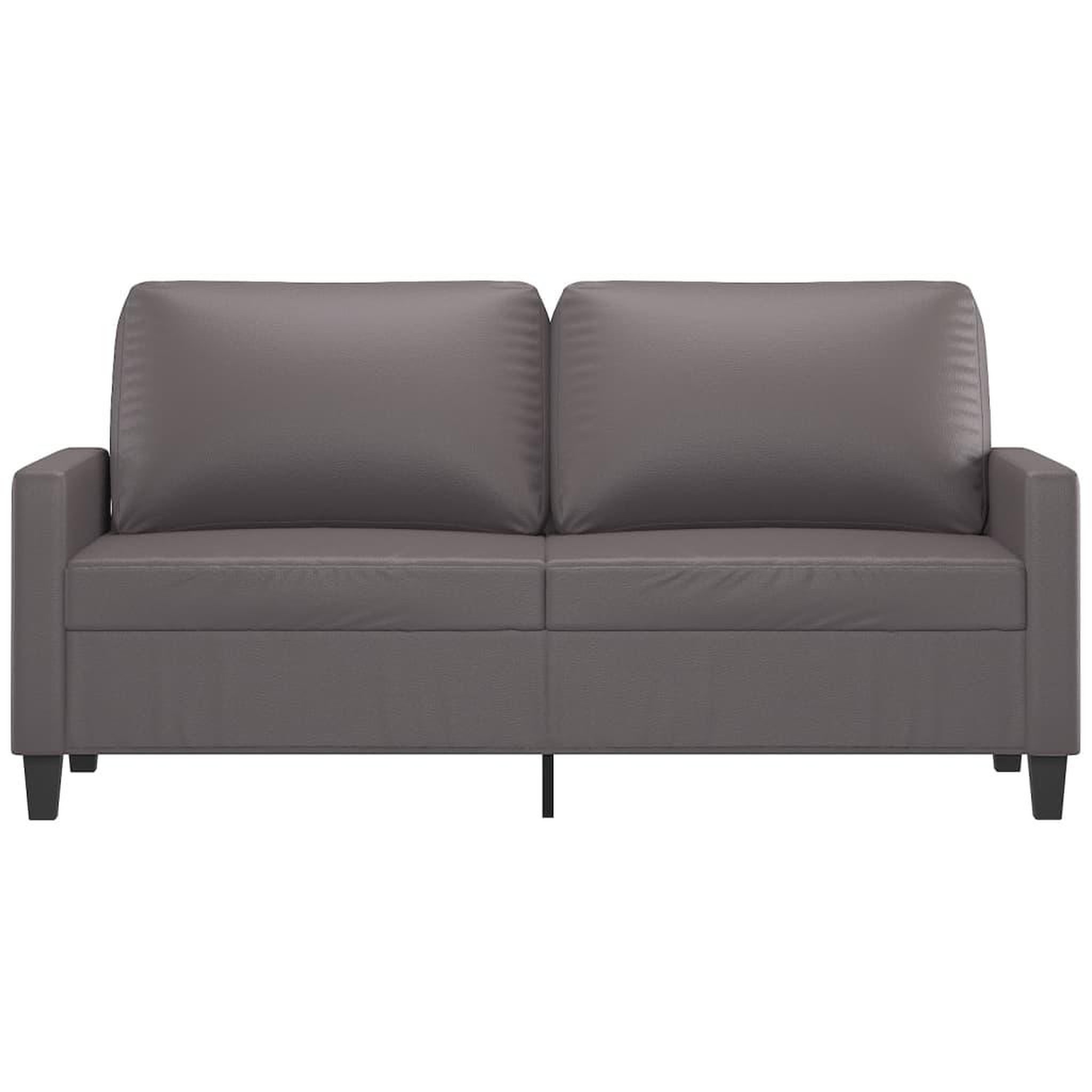 Voir la diapositive 3 : VIDAXL Canape a 2 places Gris 140 cm Similicuir