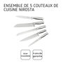 Voir la diapositive 4 : NIROSTA Ensemble de 5 couteaux de cuisine professionnels en inox de 24 à 33,5 cm Nirosta Star