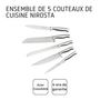 Voir la diapositive 4 : NIROSTA Ensemble de 5 couteaux de cuisine professionnels en inox de 24 à 33,5 cm Nirosta Star