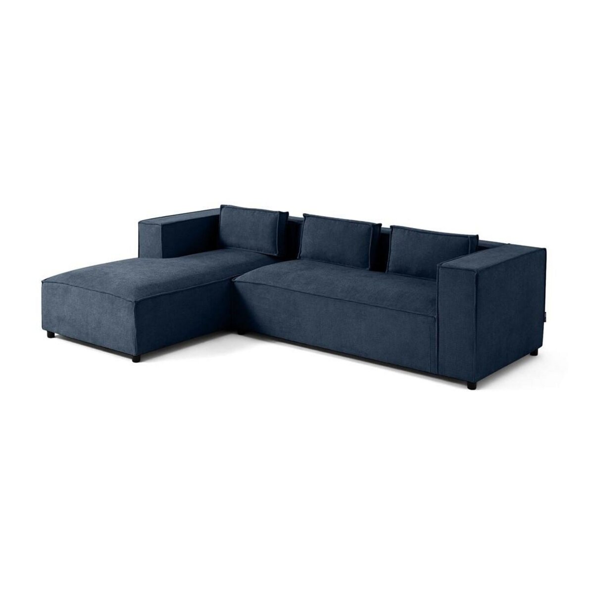 LISA DESIGN Stella - canapé d'angle gauche - 4 places - en tissu texturé